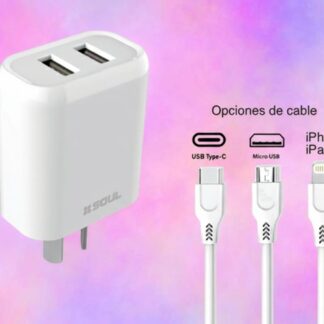 CARGADOR - ADAPTADOR - CABLE USB.