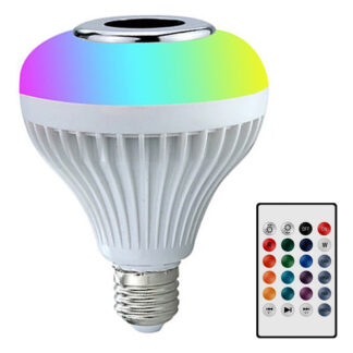 foco con luces RGB y parlante